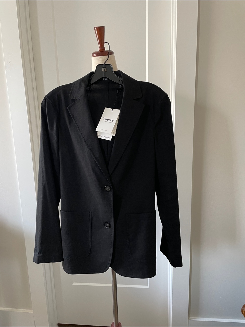 Theory Women's Black Notch-Lapel Blazer